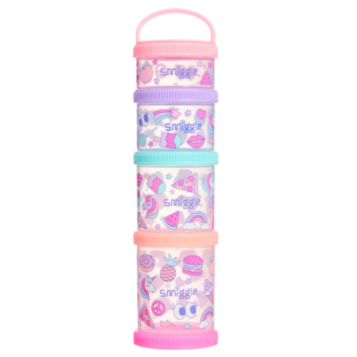 Smiggle Happy Snack N Stack Containers X4